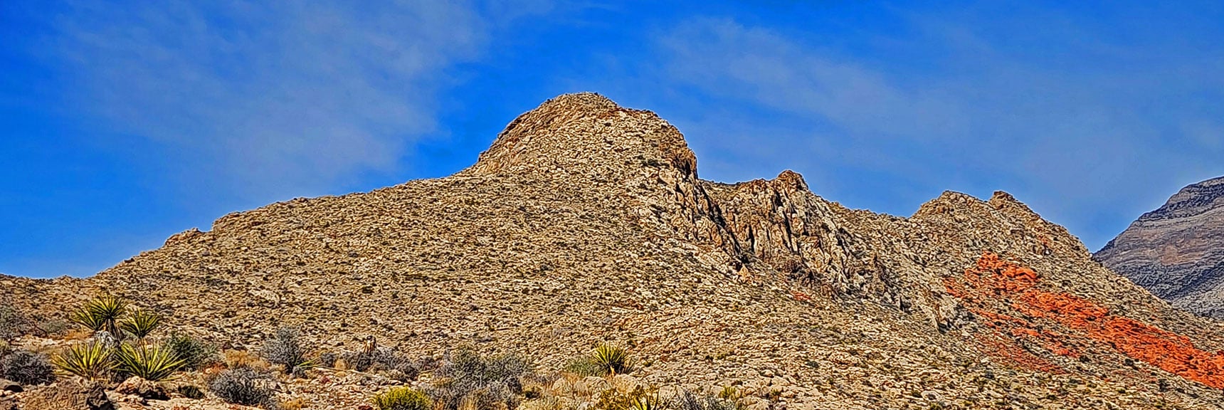 Continue Up Trail on Gray Cap Ridgeline Toward First Target: Southeastern Summit. | Gray Cap Ridge / Brownstone Basin Loop | La Madre Mountains Wilderness, Nevada