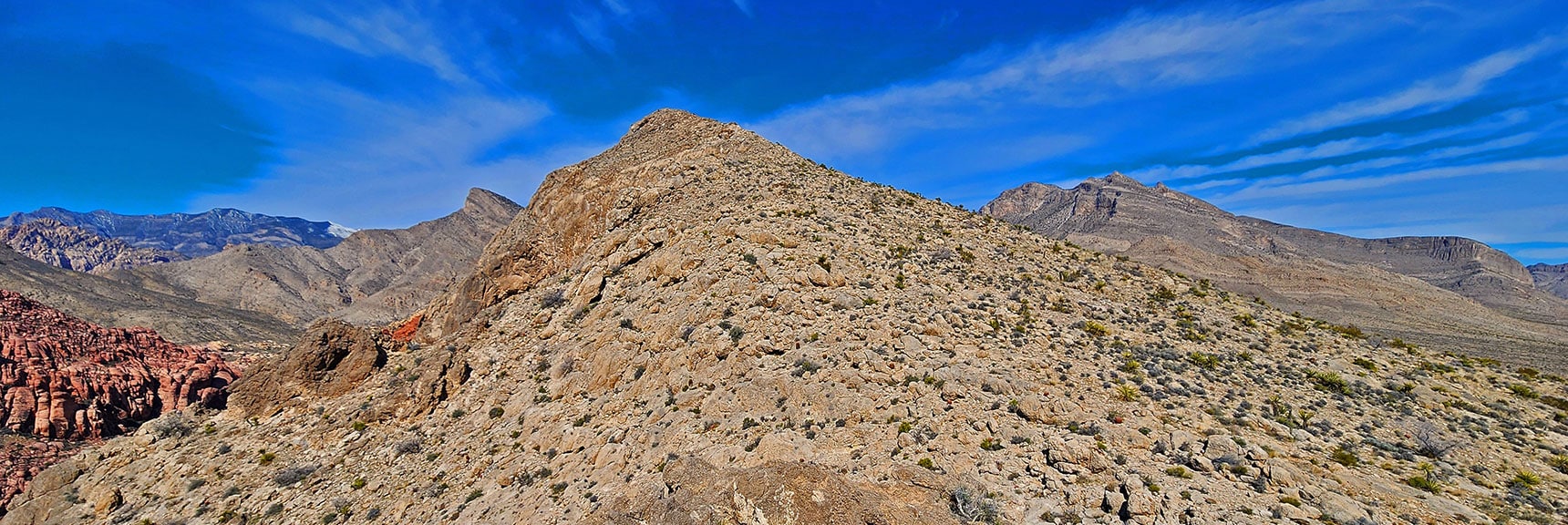 Final Summit Approach Steep, But a Gradual Incline Walk. | Gray Cap Ridge / Brownstone Basin Loop | La Madre Mountains Wilderness, Nevada