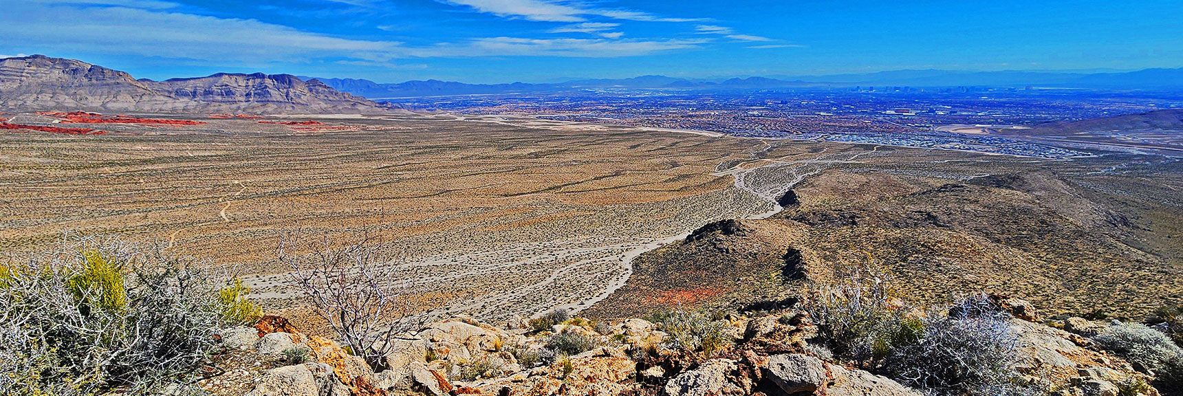 Views Continually Expand as You Ascend. Like Being on a Mountaintop All the Way! | Gray Cap Ridge / Brownstone Basin Loop | La Madre Mountains Wilderness, Nevada