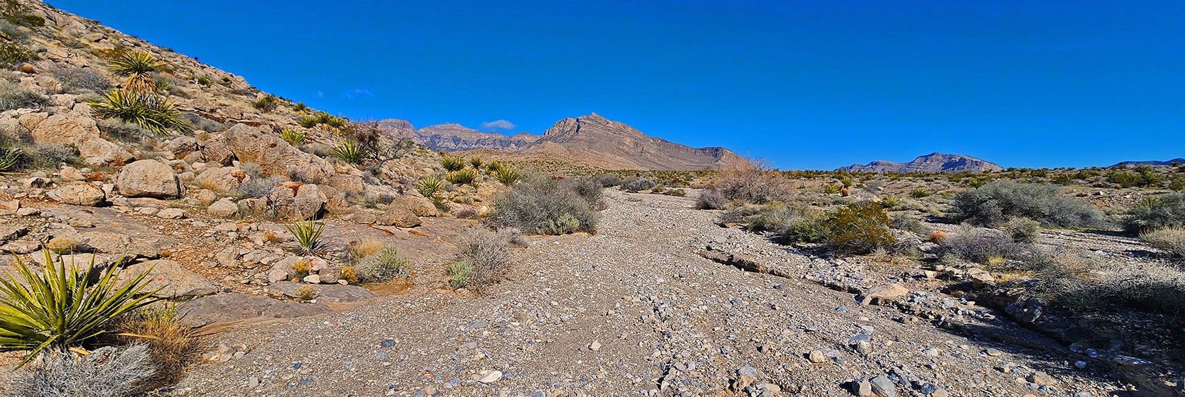 Circling Second Hill Toward Saddle at Base of Gray Cap Ridge. | Gray Cap Ridge Southeast Summit | La Madre Mountains Wilderness, Nevada