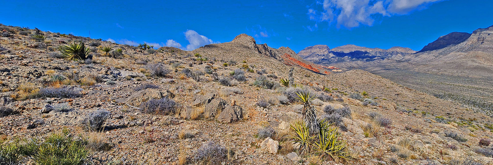 View Up Gray Cap Ridge to the Southeast Summit Ahead. | Gray Cap Ridge Southeast Summit | La Madre Mountains Wilderness, Nevada