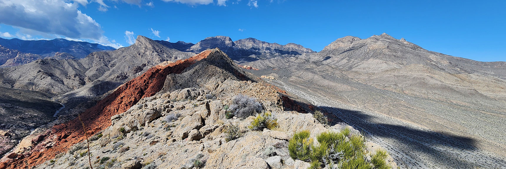 Damsel Peak on the Right Across Brownstone Basin. | Gray Cap Ridge Southeast Summit | La Madre Mountains Wilderness, Nevada