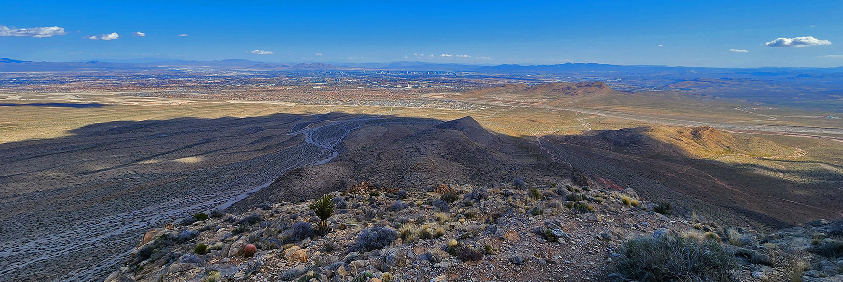 Returning Down Gray Cap Ridge. | Gray Cap Ridge Southeast Summit | La Madre Mountains Wilderness, Nevada