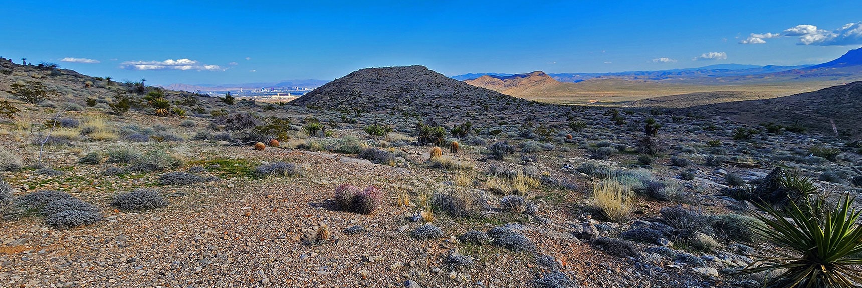 The Lower Saddle is at the Base of the Hill Ahead. | Gray Cap Ridge Southeast Summit | La Madre Mountains Wilderness, Nevada