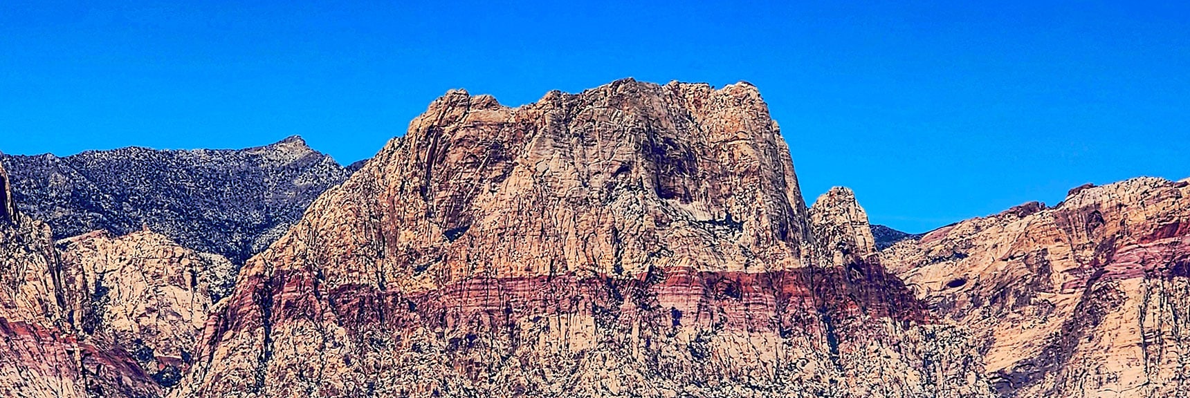 Next Comes the Tallest Mountain, Mt. Wilson. Note Darker Ridgeline Behind. | Blue Diamond Hill Southern Ridgelines | Red Rock Canyon, Nevada