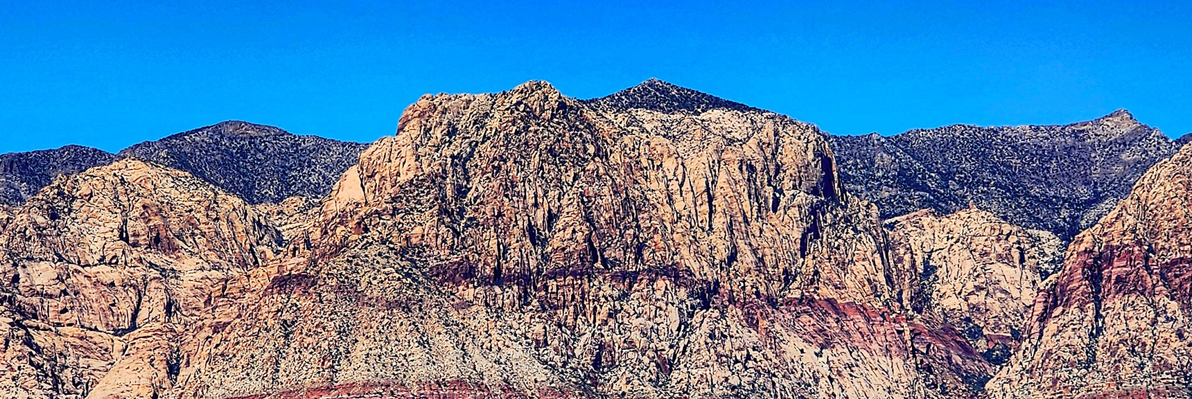 Indecision Peak is Next. Background Ridgeline is Rainbow Mts. Upper Crest Ridgeline. | Blue Diamond Hill Southern Ridgelines | Red Rock Canyon, Nevada
