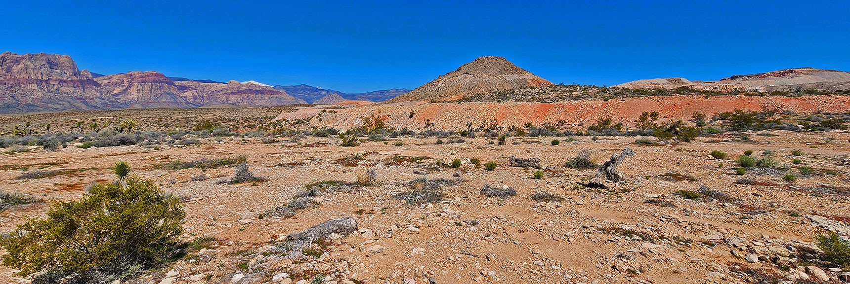 Meanwhile Took a Right Turn at Summit Area to Skirt Gypsum Mining West Boundary. | Blue Diamond Hill Southern Ridgelines | Red Rock Canyon, Nevada