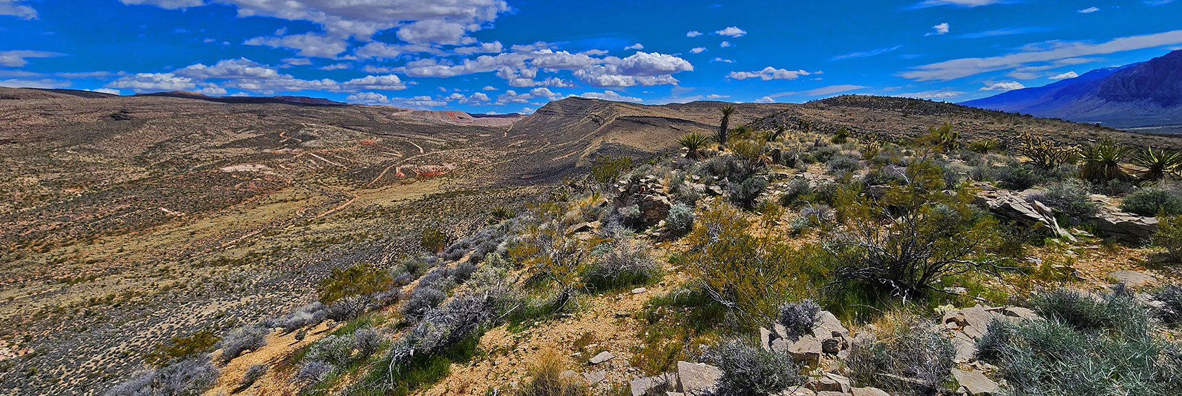 Ridgeline Looking South. Gypsum Mining to Left. | Western High Ridge | Blue Diamond Hill, Nevada