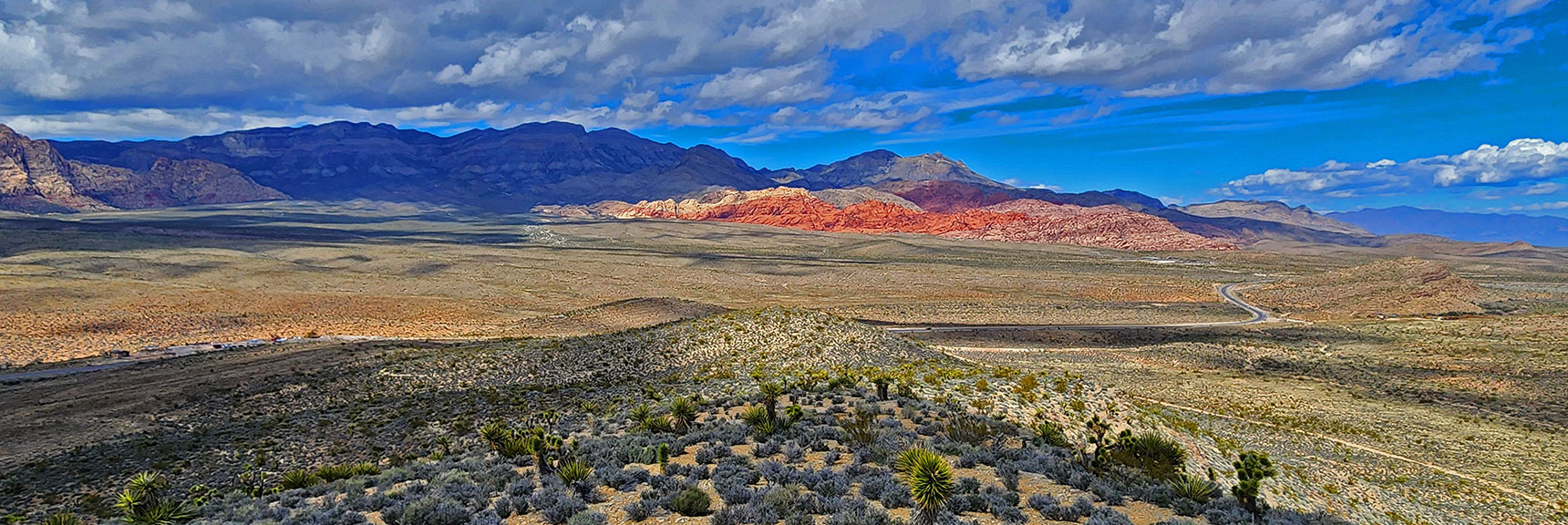 Red Rock Canyon; Damsel Peak, La Madre Ridgeline Background. | Western High Ridge | Blue Diamond Hill, Nevada