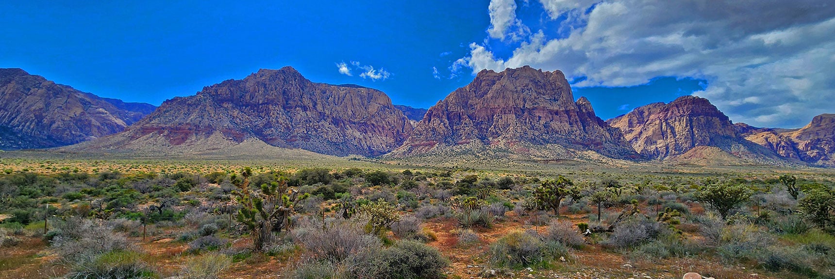 Right to Left: Rainbow Mt., Oak Creek Canyon, Mt. Wilson, First Creek Canyon, Indecision Peak. | Western High Ridge | Blue Diamond Hill, Nevada