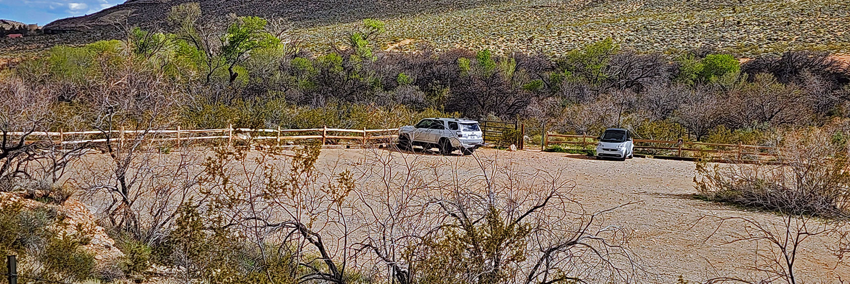 Arrival Back at Wheeler Spring Camp Parking Area. | Western High Ridge | Blue Diamond Hill, Nevada